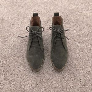 Madewell olive suede boots